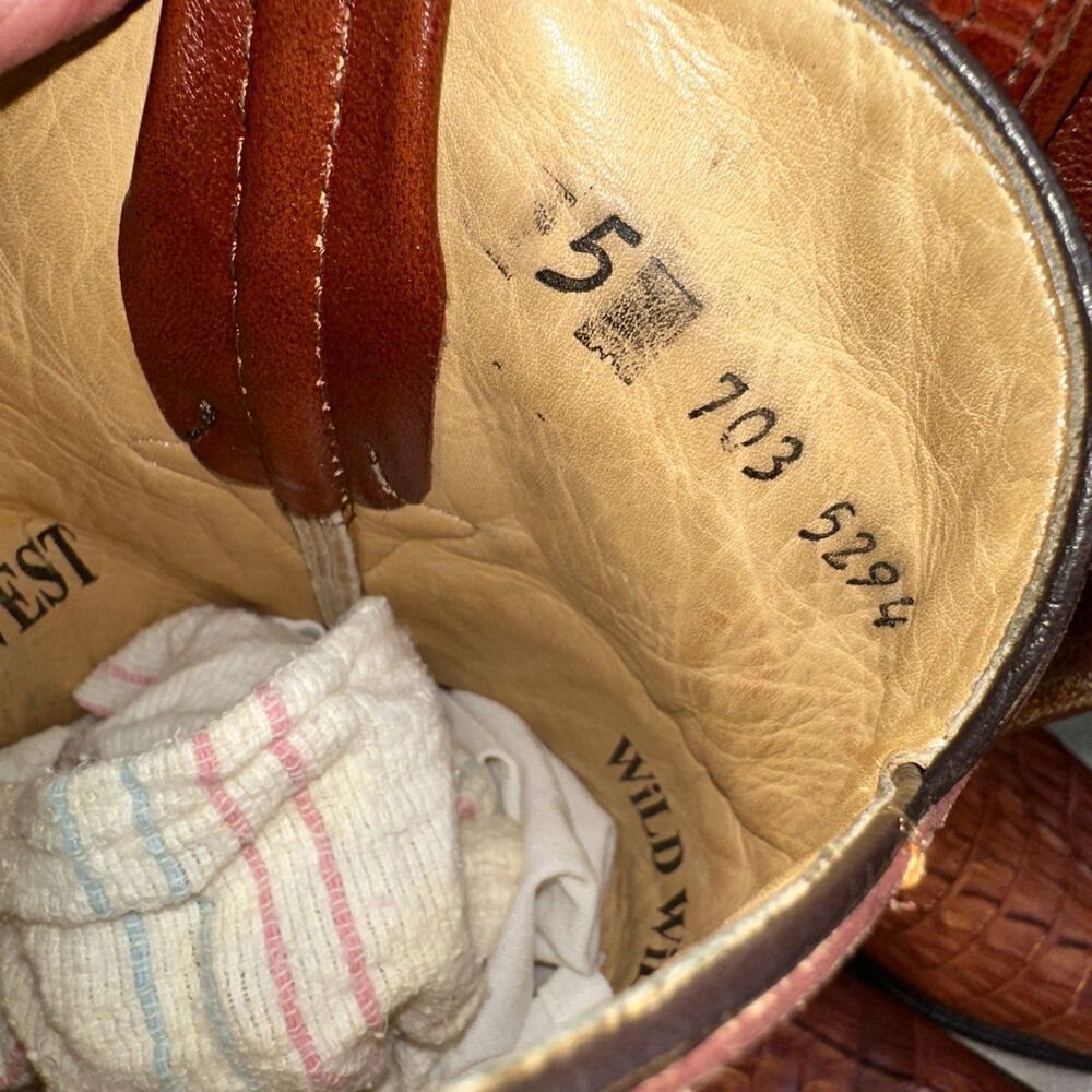 Cuadra Wild West Caiman Belly Cowboy Boots Men’s 8 USA Exotic Leather Mexico - Picture 15 of 16